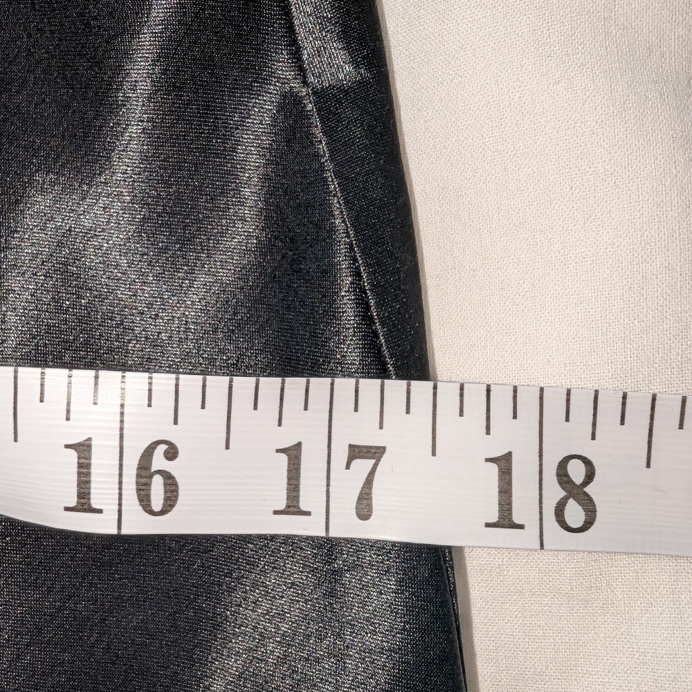 Vintage ALGO Black Satin Maxi Dress - Picture 7 of 11